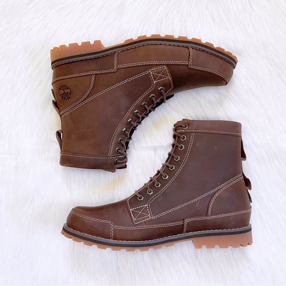 Timberland Men’s Originals 6 Inch Rust Leather Boots - Picture 5 of 7